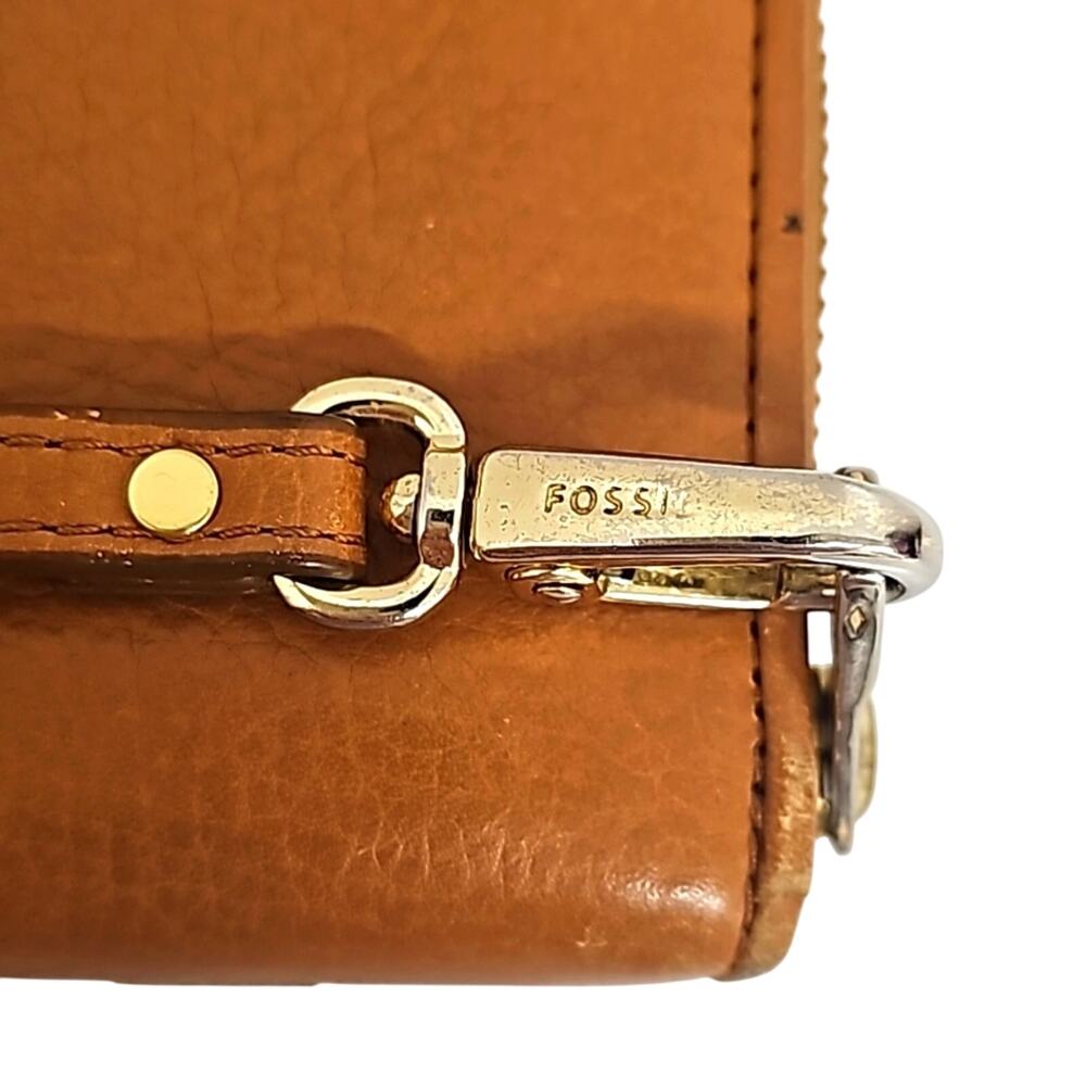 Fossil Issue No.1954 Weaved Cow Hide Leather Zip … - image 3